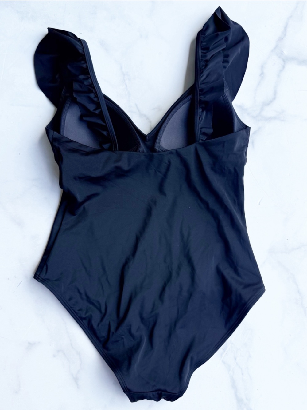 Boden Size 10 Black Evia Ruffle Swimsuit One Piece - Picture 9 of 9